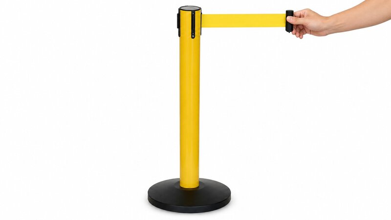 Gurtabsperrpfosten mit 5m Gurtband "ESD PROTECTED AREA", gelb, 96 cm #5