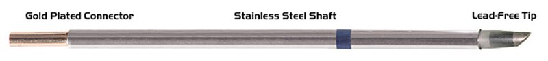 Soldering tip bevelled 45° 3.00mm (0.12")