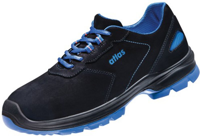 ESD low shoe TX 42 2.0, S2, nubuck leather, unisex, black/royal blue, size 42 #1
