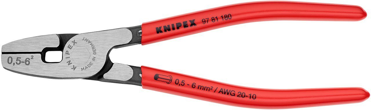 Crimpzange für Aderendhülsen mit Fronteinführung, 0,5 - 6,0 mm², 180 mm #zoom-1