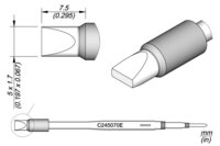 Punta di saldatura per T245, diritta, a scalpello, C245070E #thumbnail-1