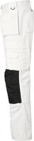 2515 Pantalon de peintre long, unisexe, blanc/noir, 94 #thumbnail-4