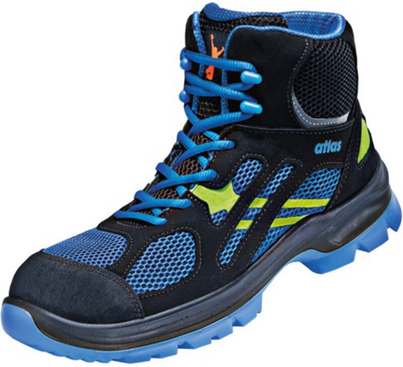 ESD safety shoe FLASH 8205 XP, S1P, mesh, unisex, royal blue/black/neon-yellow, size 41 #1