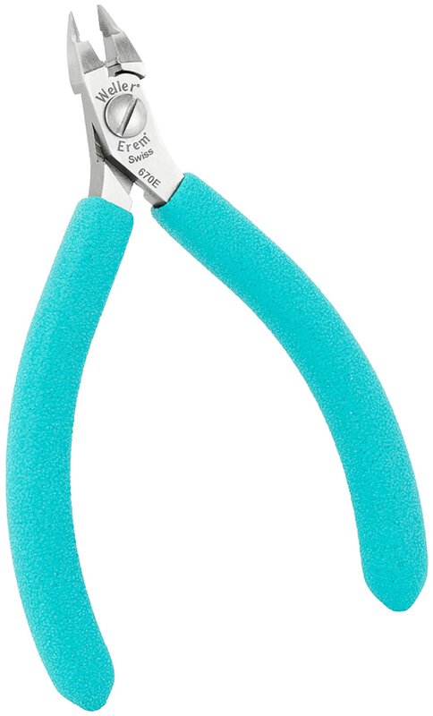 ESD Szczypce do cięcia, proste/krótkie/wgłębione, 110 mm, bez fazowanej krawędzi #1