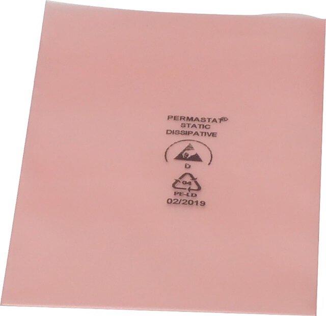 Worek do pakowania ESD PERMASTAT®, 400 x 600 x 0,1 mm, różowy