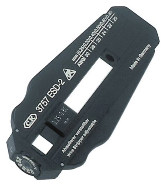 ESD Präzisions-Abisolierer, verstellbar 0,25 - 0,80 mm, 98 mm