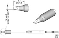 Soldeerstift, beitelvormig, 1,8 x 0,5 mm, C245171 #thumbnail-1