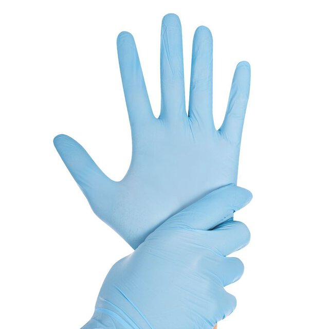 Hygostar Rapid-On nitrile gloves, blue, powder-free, various sizes