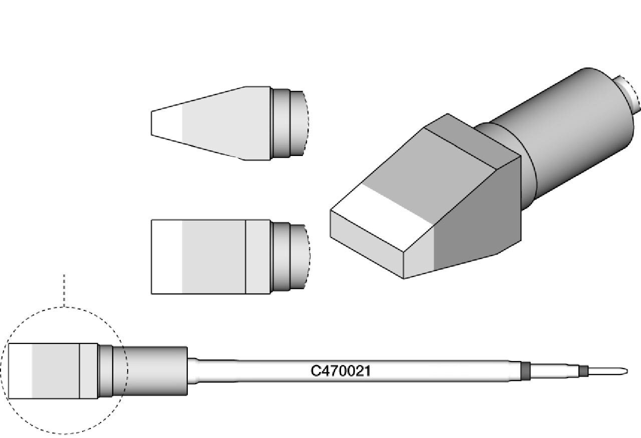 Soldeerstift C470021 beitelvormig 12x4 mm voor T470-soldeerbouten. #zoom-2