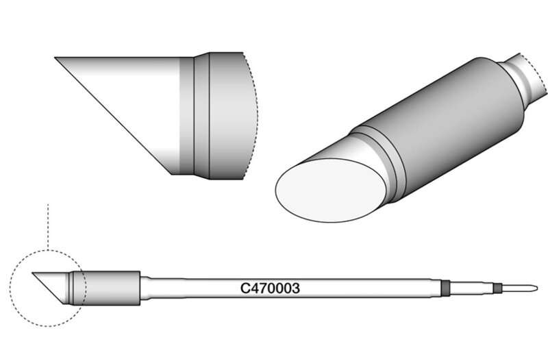 Soldering tip bevelled, D 7.5 mm, C470003 #2