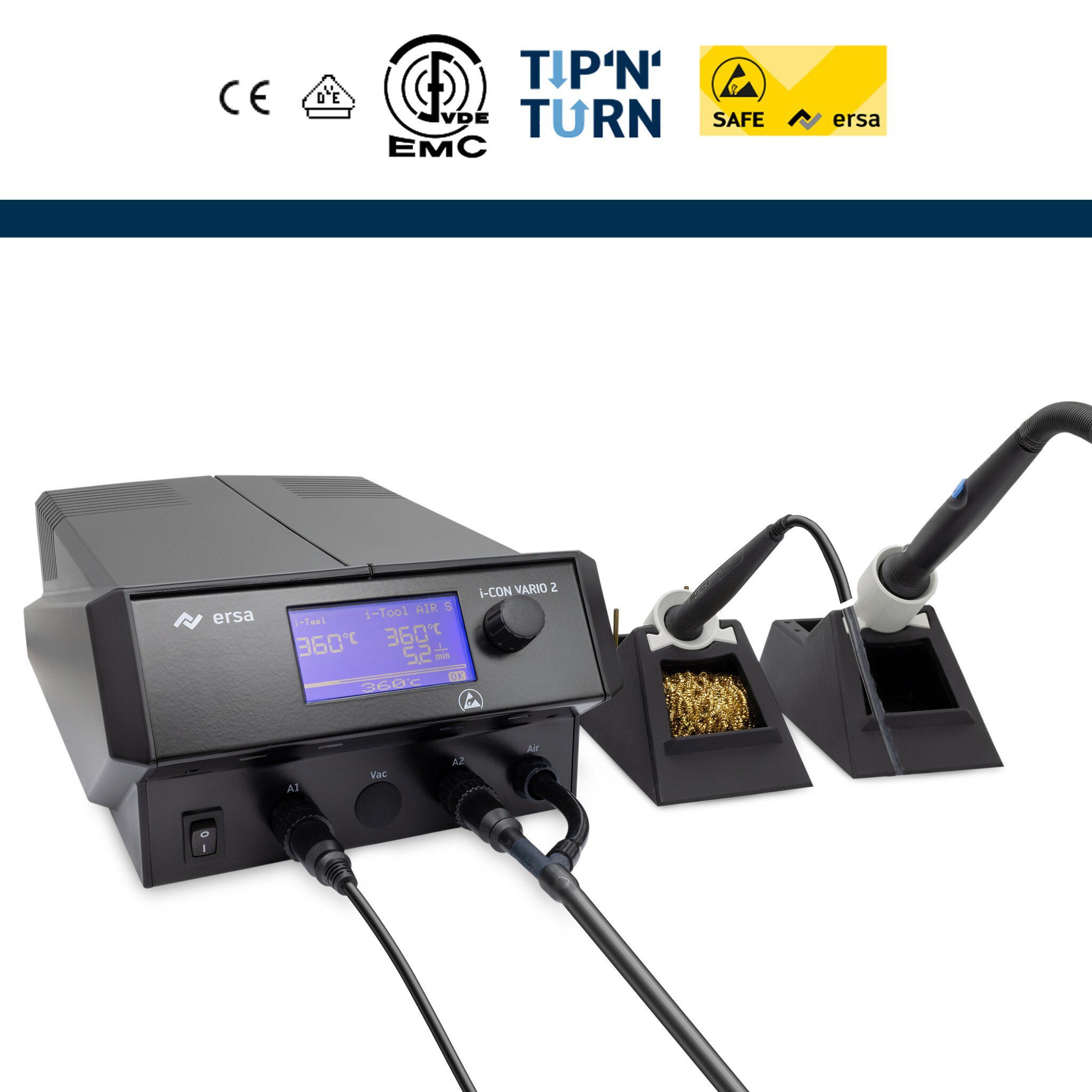 Stazione di saldatura e aria calda i-CON VARIO 2 MK2, 200W #zoom-2