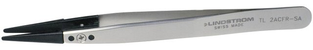Pinzette mit austauschbaren Fiberglas-Spitzen, flach/rund, 130 mm