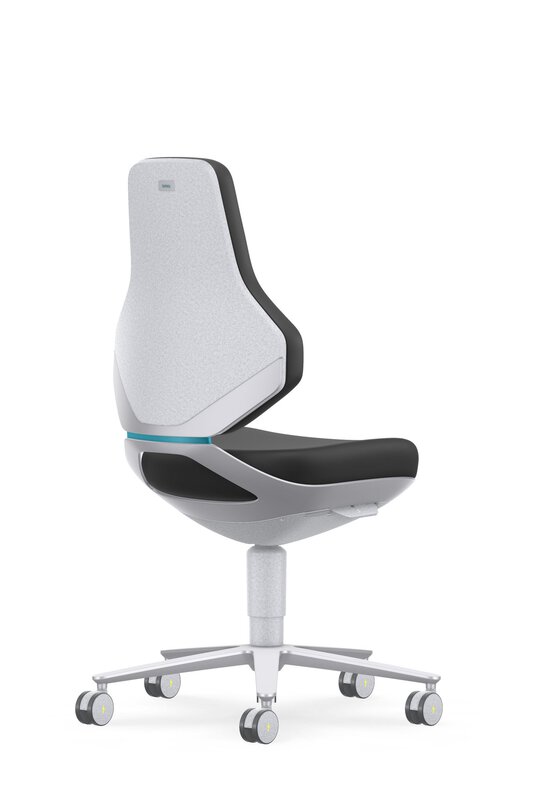 ESD cleanroom TEXON 2 industrial swivel chair, with castors, Skintec black #3