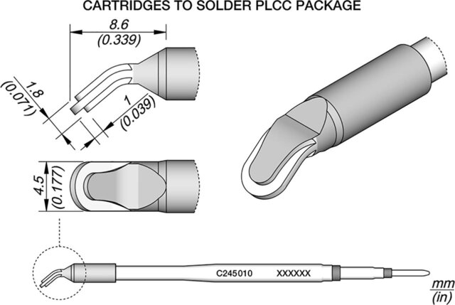 Lötspitze für PLCSS 4,5 x 1,8 mm, C245010