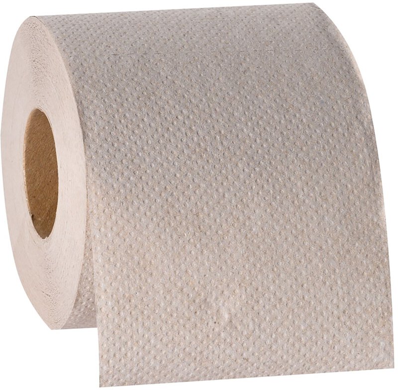 HygoClean toilet paper, natural, 1-ply, 400 sheets 9,5x11,5cm, 8 rolls, 100% recycled paper