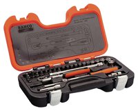 1/4" Steckschlüssel-Satz, metrisch, Sechskant, inklusive Umschaltknarre und Schraubendreher-Einsätzen, 53-teilig #thumbnail-1