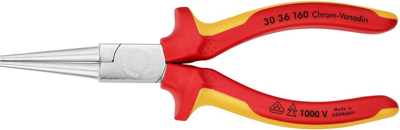 Long nose pliers, chrome-plated, insulated 160 mm #zoom-2