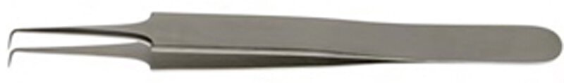 Tweezers type 5/90, very fine tips, bent 90°, stainless steel #zoom-1