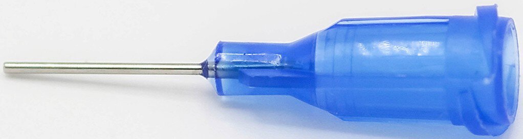 Dosing needle 0.5", straight, gauge 22, blue, straight tip shape #zoom-1