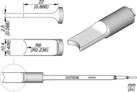 Lötspitze R6,  10,4 x 2,5 mm, verzinnte Fläche, C470038 #thumbnail-1
