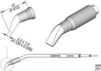 punta di saldatura a forma di scalpello, piegata, 3,2 x 1,5 mm #thumbnail-1