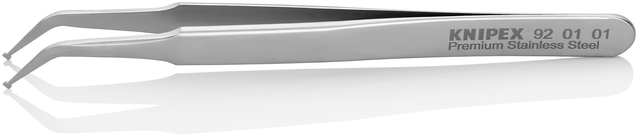 SMD precision tweezers, Smooth, Premium stainless steel, 115 mm #zoom-1