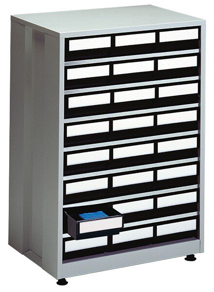 ESD-Schubladenmagazin groß, 24 Schubladen, 605x410x870 mm, schwarz #zoom-1