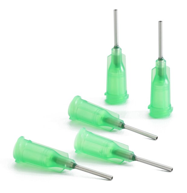 Aiguille de dosage, vert, 0,5", droite