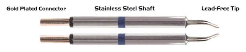 Pinzetten-Paar, große Reichweite Chisel 60° 1,78mm (0,07")