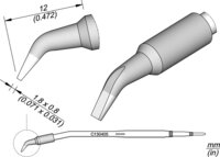 Lötspitze meißelförmig, gebogen, 1,8 x 0,8 mm, C130405 #thumbnail-1