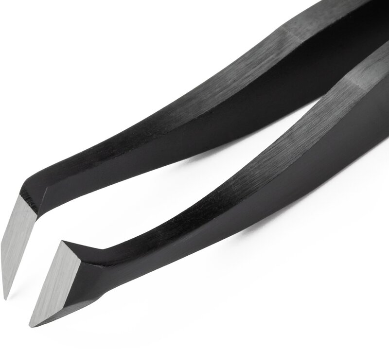 Brucelles coupante avec tête coudée étroite. Pour fils tendres jusqu’au Ø 0,25 mm. De couleur noire. #2