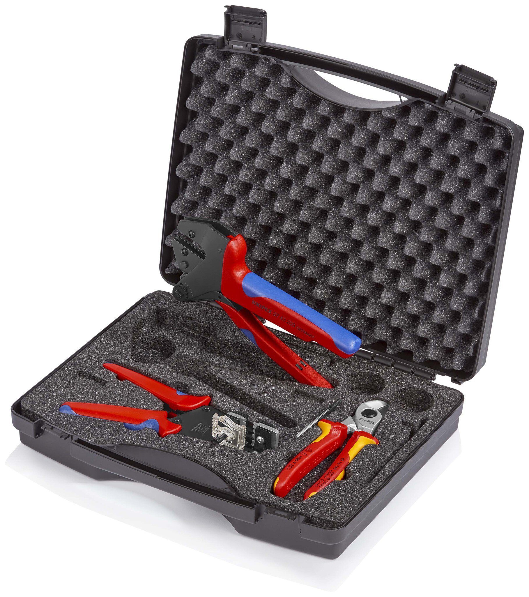 Werkzeugkoffer, bestückt mit Werkzeugen für den Photovoltaik-Bereich #zoom-1