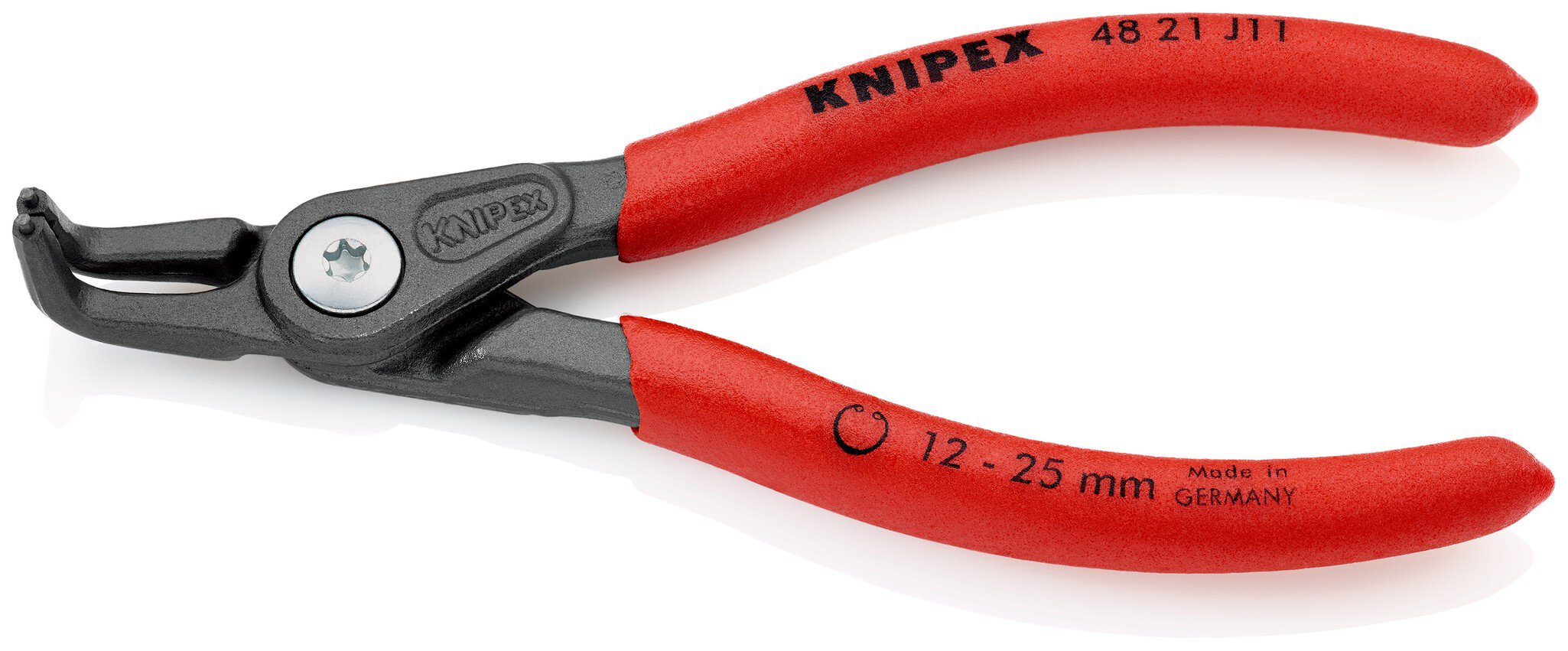 Präzisions-Sicherungsringzange für Innenringe in Bohrungen mit rutschhemmendem Kunststoff überzogen, Ø 12 – 25 mm, grau, atramentiert 130 mm (SB-Karte/Blister) #zoom-1
