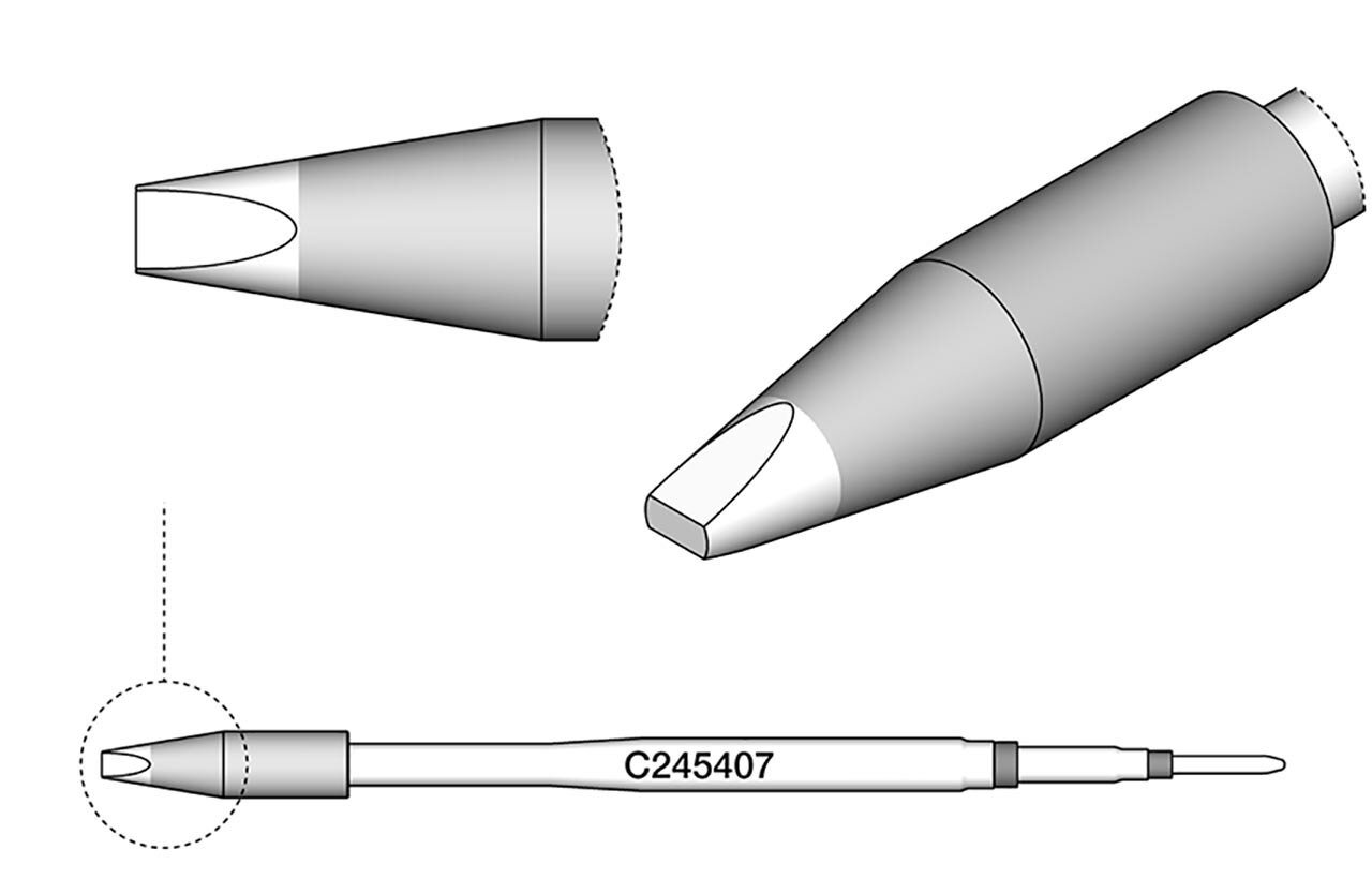 Soldeerstift beitelvormig, 2,2 x 1 mm HT, C245407 #zoom-2