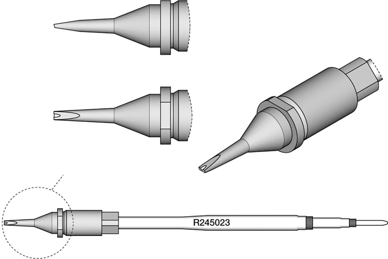 Punta per saldatura R245, scalpello scanalato, 1,3 x 0,5 mm, R245023 #zoom-2