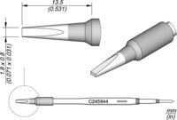 Chisel shaped soldering tip, 1.8 x 0.8 mm, C245944 #thumbnail-1