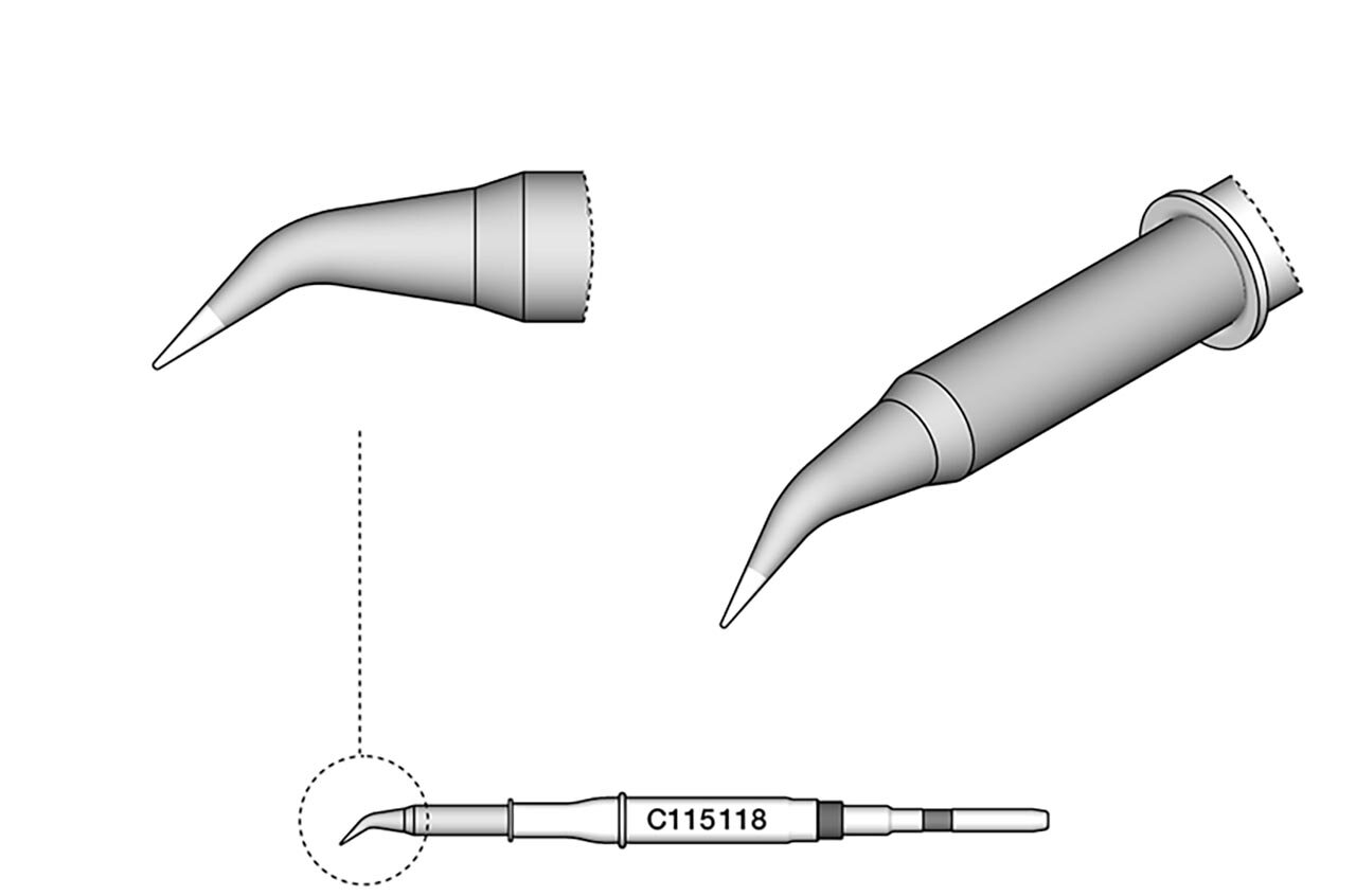 Soldeerstift conisch gebogen, D: 0,1 mm, C115118 #zoom-2