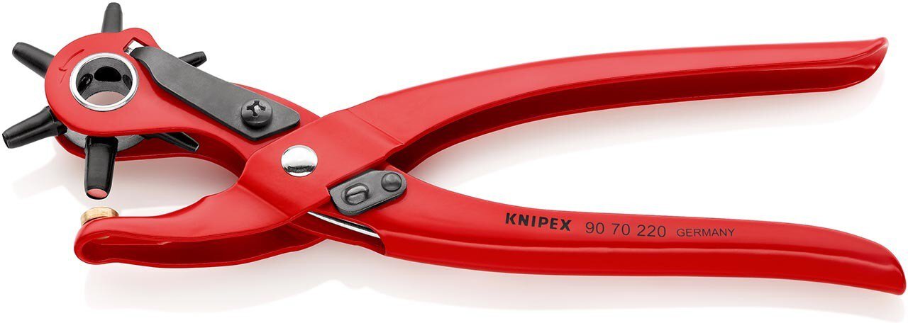 Pinza a punzone girevole, rossa, verniciata a polvere 220 mm (SB-card/blister) #zoom-1