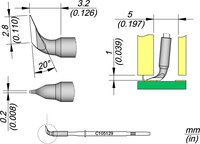 Soldeerstift mesvormig, 2,8 x 0,2 mm, C105129 #thumbnail-1