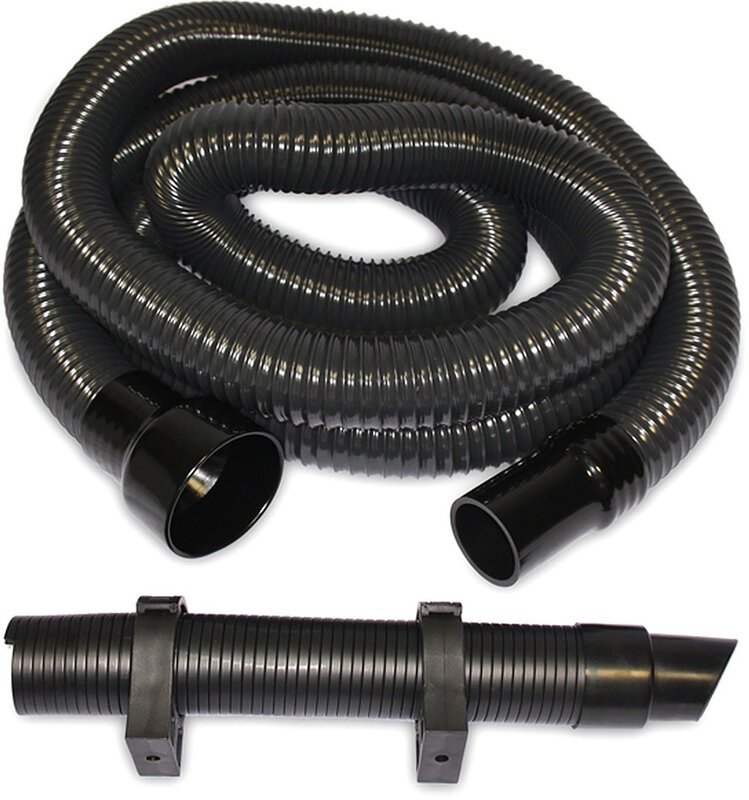 Kit de tuyaux, Ø 50mm, y compris 2x tuyaux d'aspiration (2x 4 m), buses et accessoires, noir