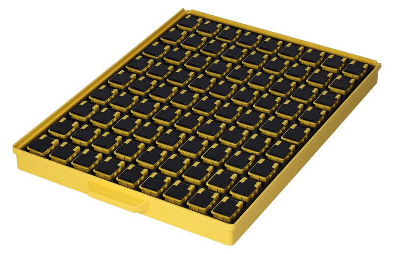 SMD drawer 340/22 incl. 81x SMD box N1 with ESD cover and TZ insert, yellow/black #1