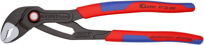 Cobra® QuickSet high-tech water pump pliers, gray atramentized, 250 mm #3
