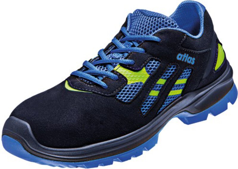 ESD low shoe CF 2 black 2.0, S1, Sportline, unisex, black/royal blue, size 38 #1