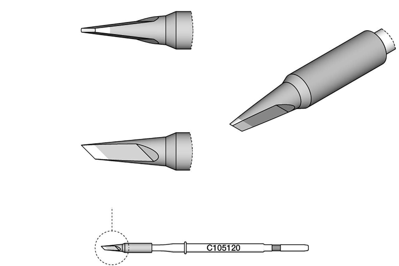 Lötspitze messerförmig, 1 x 0,2 mm, C105120 #zoom-2