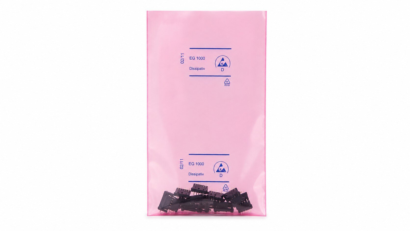 ESD bag, pink, dissipative, 90 µm, 76 x 127 mm, 100 pieces #zoom-2