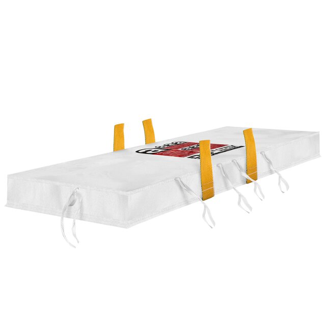 Sheet bag 260x125x30cm, coated, asbestos warning print