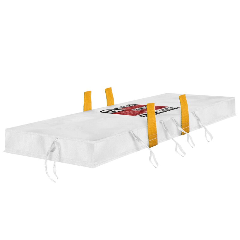 Sheet bag 260x125x30cm, coated, asbestos warning print
