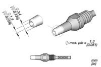 Końcówka do rozlutowywania pinów, Ø 1,5 mm, S1, D530005 #thumbnail-1