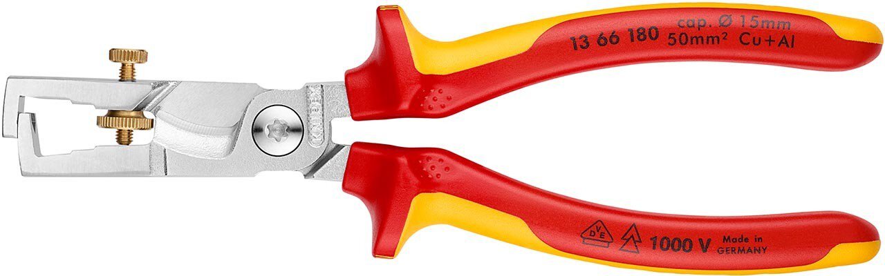 StriX® Abisolierzangen mit Kabelschere, verchromt, isoliert, 180 mm #zoom-3