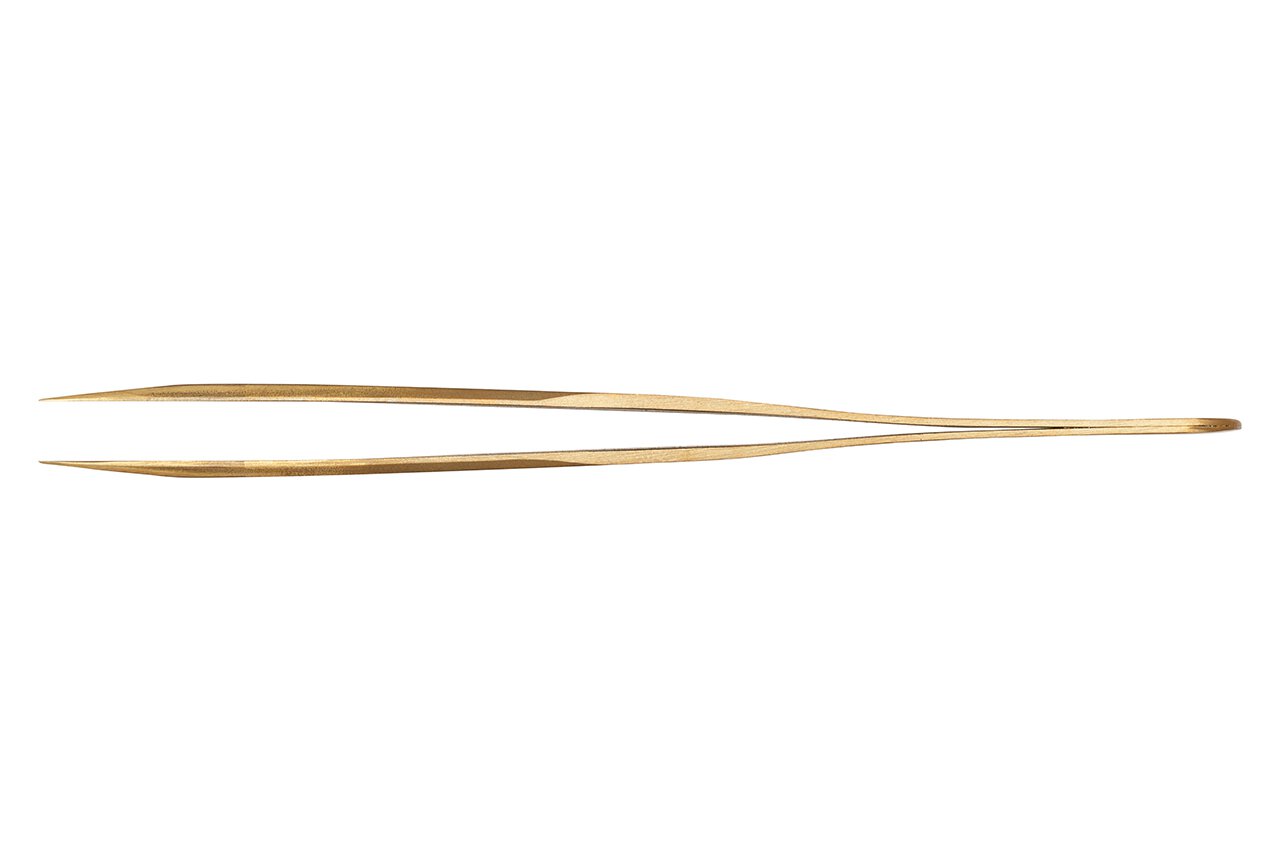 AM precision tweezers fine, straight tips, brass, 127 mm #zoom-5